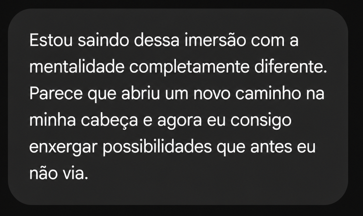 Depoimento de aluna da Imersão 1